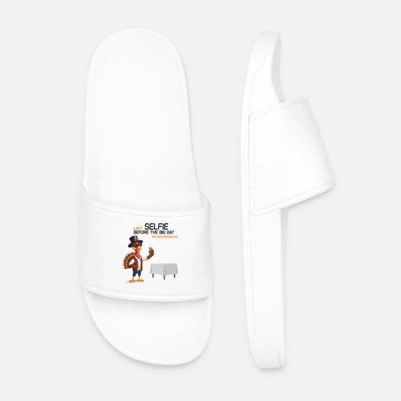 Turkey Problems - Men’s Pool Sliders - white