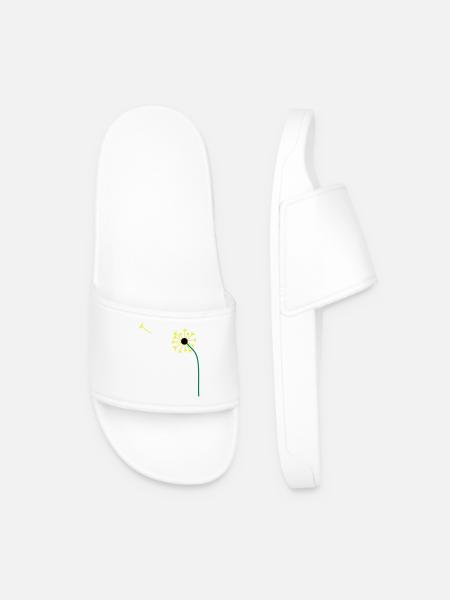 Dandelion,Dandelion,Buttercup, ✔ - Men’s Pool Sliders - white