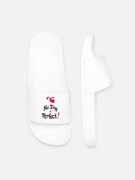humorous dog - Men’s Pool Sliders - white