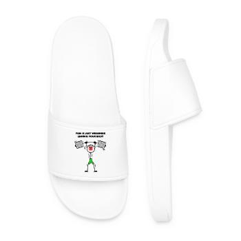 03ÈME DOULEUR EST JUSTE UNE FAIBLESSE QUITTANT VOTRE CORPS - Claquettes Homme - blanc - Devant