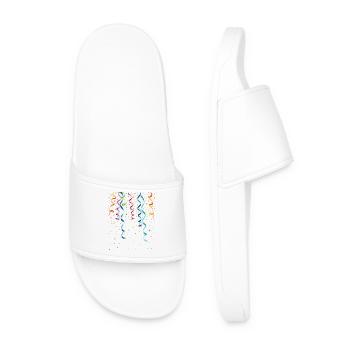 Silvester. Streamers with confetti. Party and Fun. - Men’s Pool Sliders - white - Front