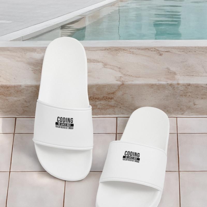 Coding Statement – Provocative Developer Design Men’s Pool Sliders