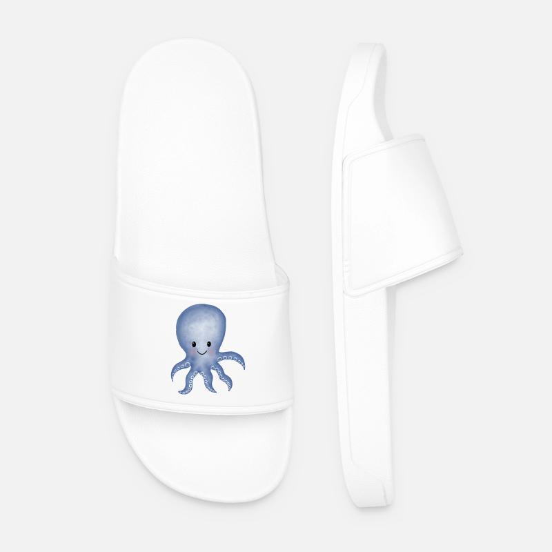 Octopus squid - Men’s Pool Sliders - white