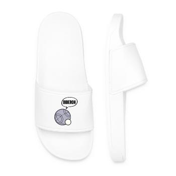 pétanque, fan de pétanque, bouliste - Claquettes Homme - blanc - Devant