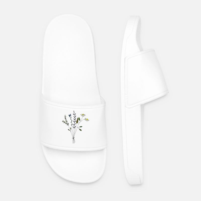 blumenwiesen strauss - Männer Badelatschen - Weiß