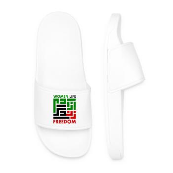 women life freedom Zan zendegi azadi - Claquettes Homme - blanc - Devant