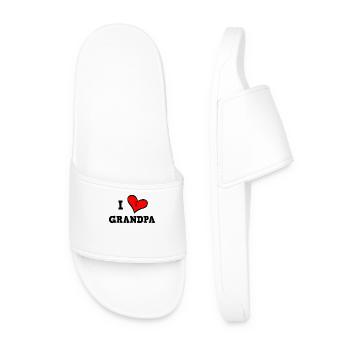 I love Grandpa - Men’s Pool Sliders - white - Front