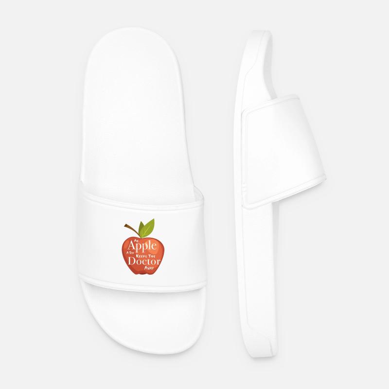 An apple a day keeps the Doctor away - Männer Badelatschen - Weiß