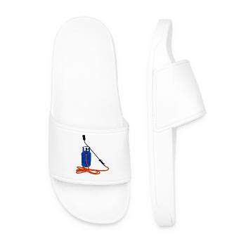 Gas bottle with gas burner color - Men’s Pool Sliders - white - Front