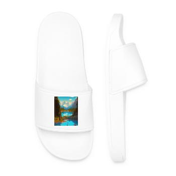 Paysage nature forêt - Claquettes Homme - blanc - Devant