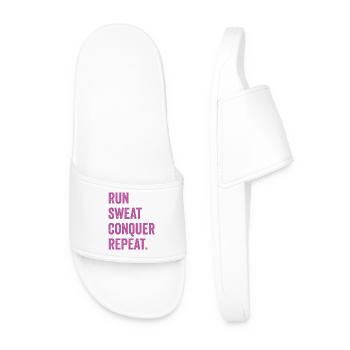 Courir. Sueur. Conquérir. Répéter. - Claquettes Homme - blanc - Devant
