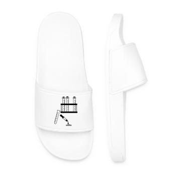 Test tubes and pipette - Men’s Pool Sliders - white - Front