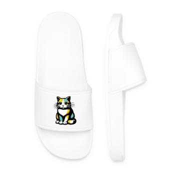 Chat - Claquettes Homme - blanc - Devant