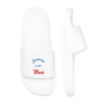 JE PEUX PAS. MARIE. FUTUR MARIE. EVJF. TEAM. TEAM - Claquettes Homme - blanc - Devant