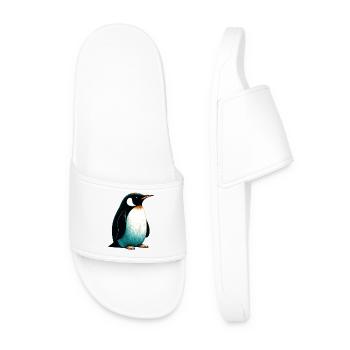 Pinguin - Männer Badelatschen - Weiß - Vorne