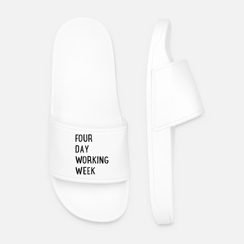 4 days a week - Men’s Pool Sliders - white