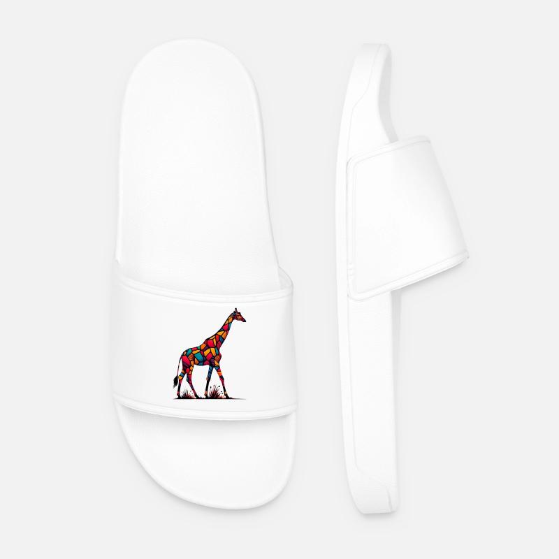 Giraffe - Men’s Pool Sliders - white