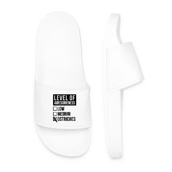 autruche - Claquettes Homme - blanc - Devant
