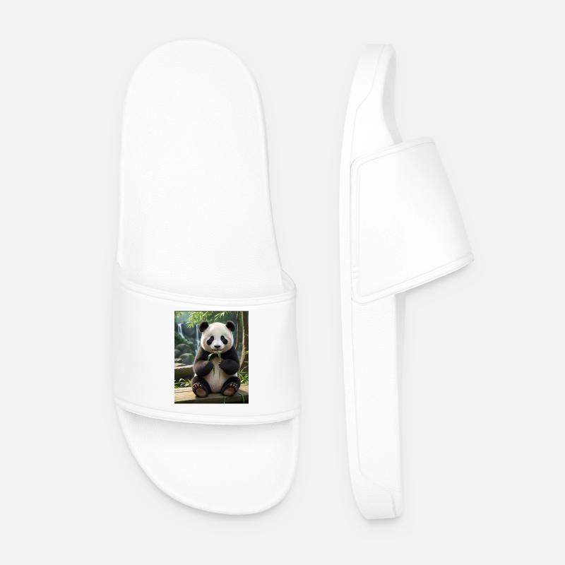Panda Design - Männer Badelatschen - Weiß