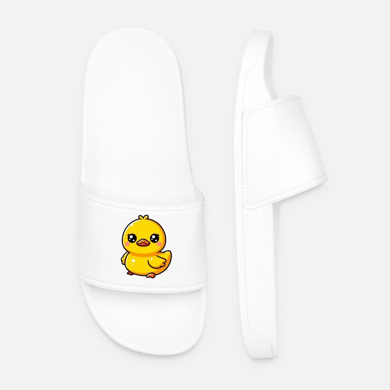 Duckling Duck Duck Duck - Men’s Pool Sliders - white