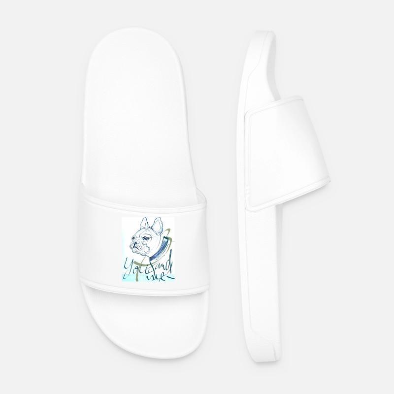 Frenchie - Men’s Pool Sliders - white