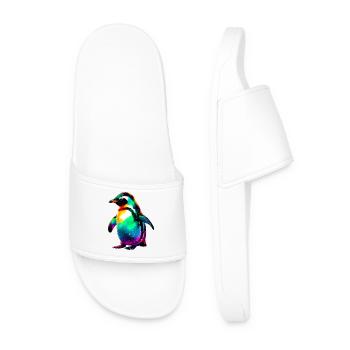 Pinguin - Männer Badelatschen - Weiß - Vorne
