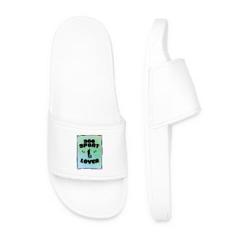 Dogsport Lover turquoise - Men’s Pool Sliders - white - Front