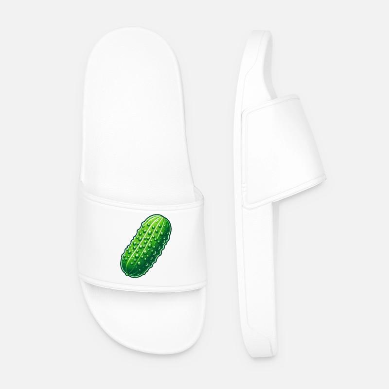 Große Gurke - Männer Badelatschen - Weiß