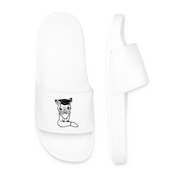 Fox High School Graduation Graduation Certificates College Hat - Men’s Pool Sliders - white - Front