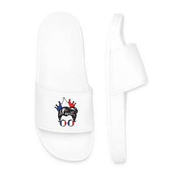 French Girl France Girl French France Women - Men’s Pool Sliders - white - Front