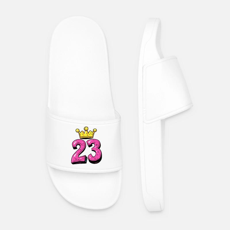 23 Number Crown - Men’s Pool Sliders - white