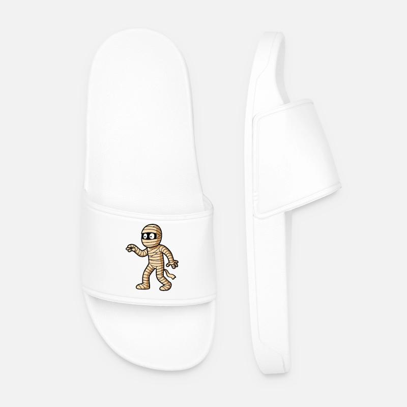 Mummy Comic - Men’s Pool Sliders - white
