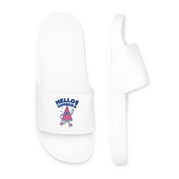 Hello Summer - Pastèque - Claquettes Homme - blanc - Devant