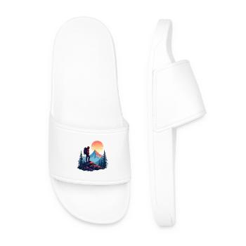 Hiker Mountains Sunset - Men’s Pool Sliders - white - Front