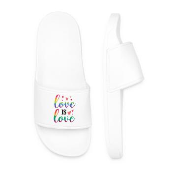 Mois de la fierté LGBT - Love is Love - Claquettes Homme - blanc - Devant