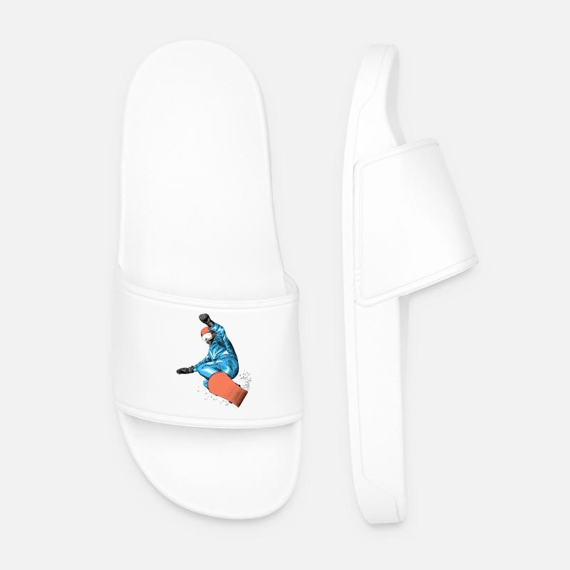 Snowboarder - Männer Badelatschen - Weiß