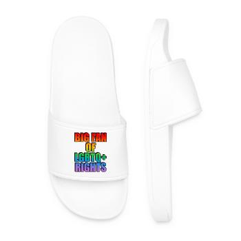 Grand fan des droits LGBTQ+ Rainbow - Claquettes Homme - blanc - Devant