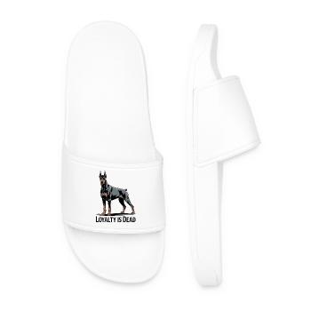 Illustration de Doberman Majestueux - Claquettes Homme - blanc - Devant