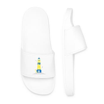 Phare avec ancre et mouettes - Claquettes Homme - blanc - Devant