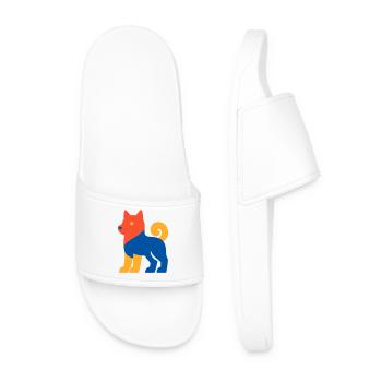 Pop Art Dog - Men’s Pool Sliders - white - Front