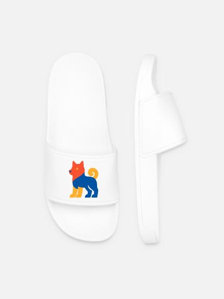 Pop Art Dog - Men’s Pool Sliders - white