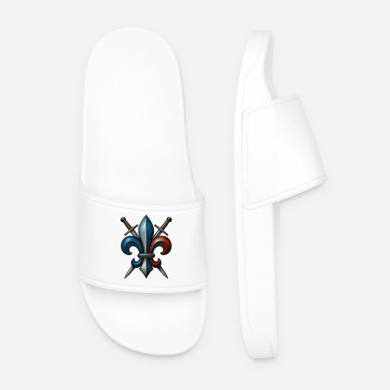 Fleur de Lys - Frankreich - Männer Badelatschen - Weiß