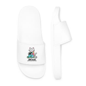 Gamer AFK Social, mode recharge en pixels activé - Claquettes Homme - blanc - Devant