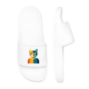 CAT MULTICOLORE - baby & kids - Claquettes Homme - blanc - Devant