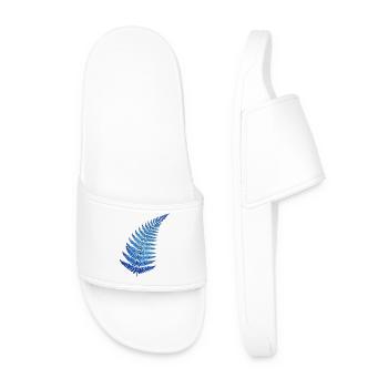 Blue Fern Dream - Men’s Pool Sliders - white - Front