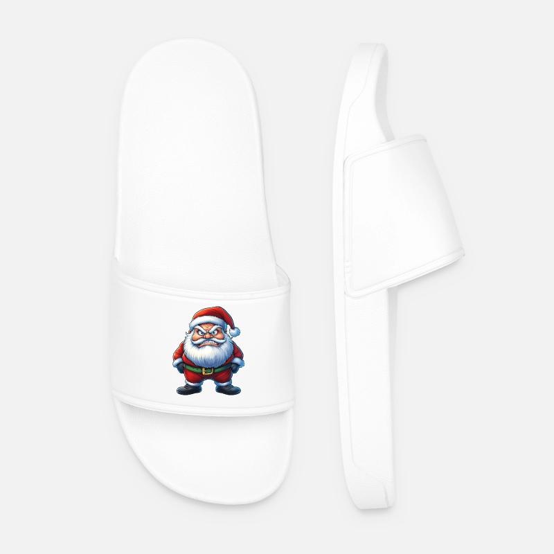 angry Santa Claus :) - Männer Badelatschen - Weiß