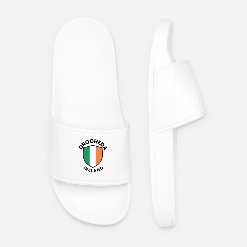 Drogheda Ireland Shield - Men’s Pool Sliders - white