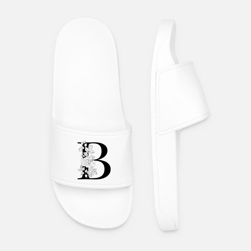 Alphabet B - Männer Badelatschen - Weiß