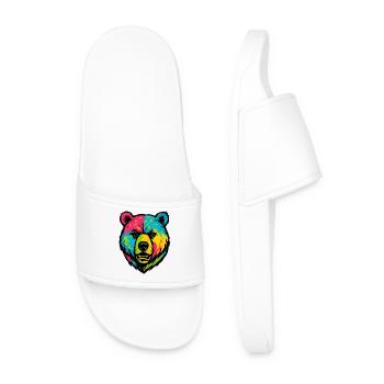 Ours mal léché Pop Art - Claquettes Homme - blanc - Devant