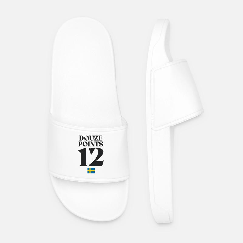 Twelve Points Sweden Eurovision - Men’s Pool Sliders - white